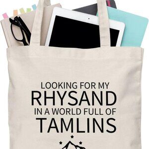 Bookish Tote Bag Canvas Waterproof Quote Gift for Readers and Book Lovers